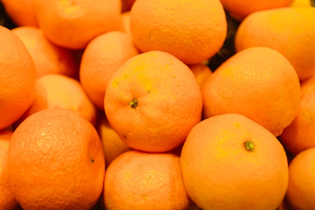 Close-up heap of tangerines