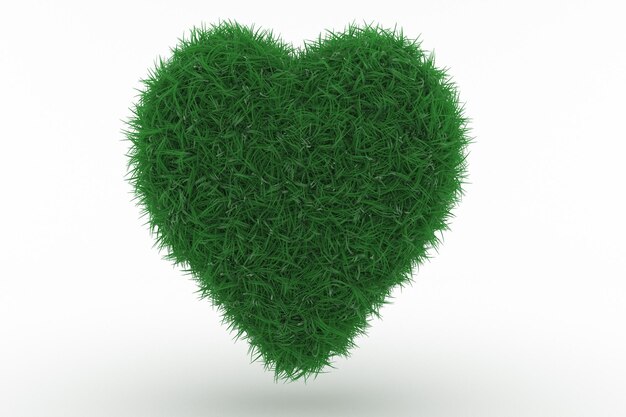 Photo close-up of heart shape grass against white background