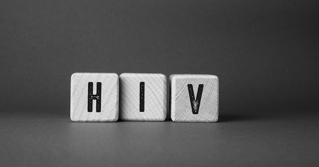 Close up of HIV Word , Health Care Concept Idea