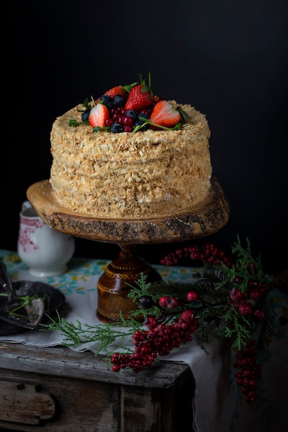 Close-up of homemade delicious cake