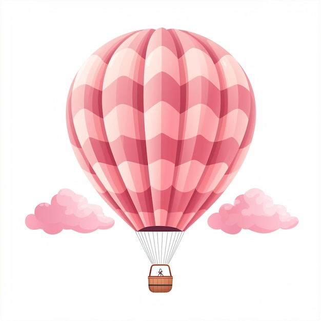 A close up of a hot air balloon flying in the sky generative ai