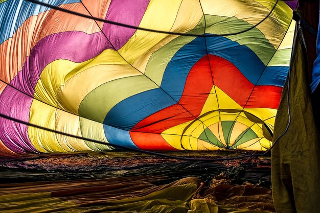 Close-up of hot air balloon