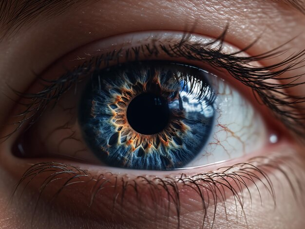 Close up of human eye