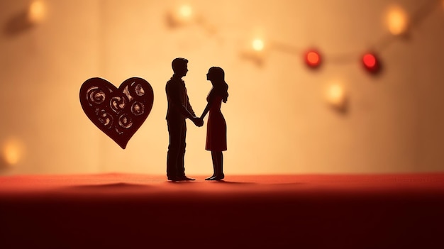 Close up of human hands holding hands against red background with vignette