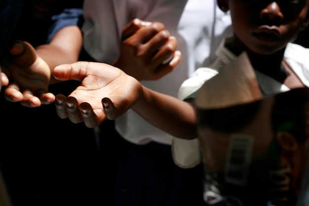 Photo close-up of human hands