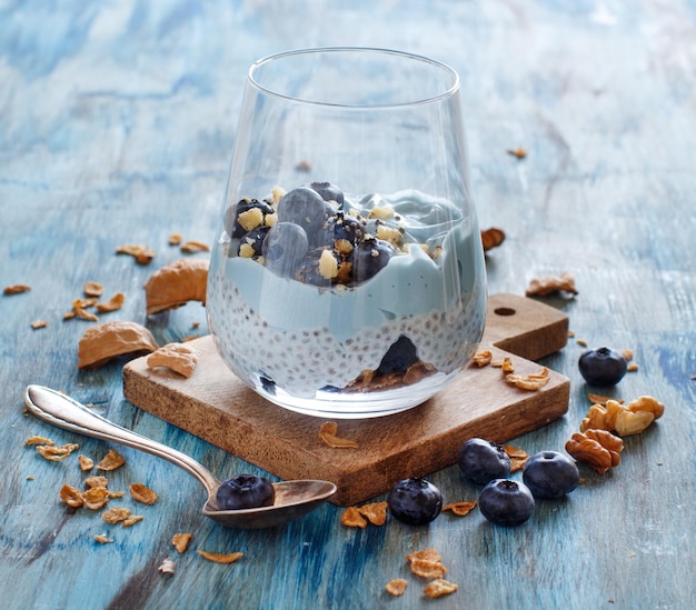 Close-up of ice cream on table