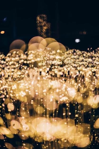 Photo close-up of illuminated christmas lights