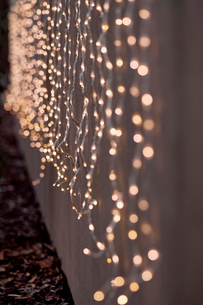 Photo close-up of illuminated lights