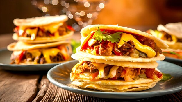 close up image of delicious Mexican food tortas Background Image