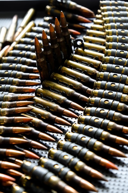 Close up Image of Rifle Bullets