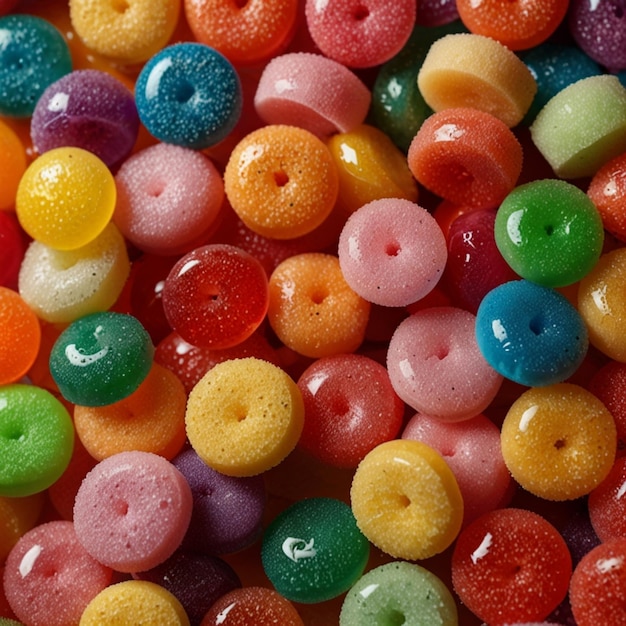 Close up of a jelly candies