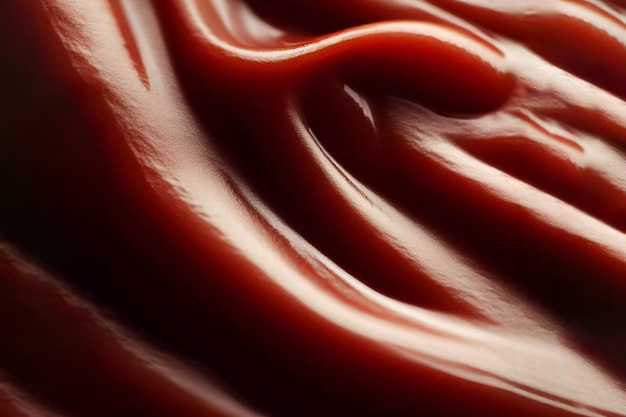 A close up of ketchup on a black background