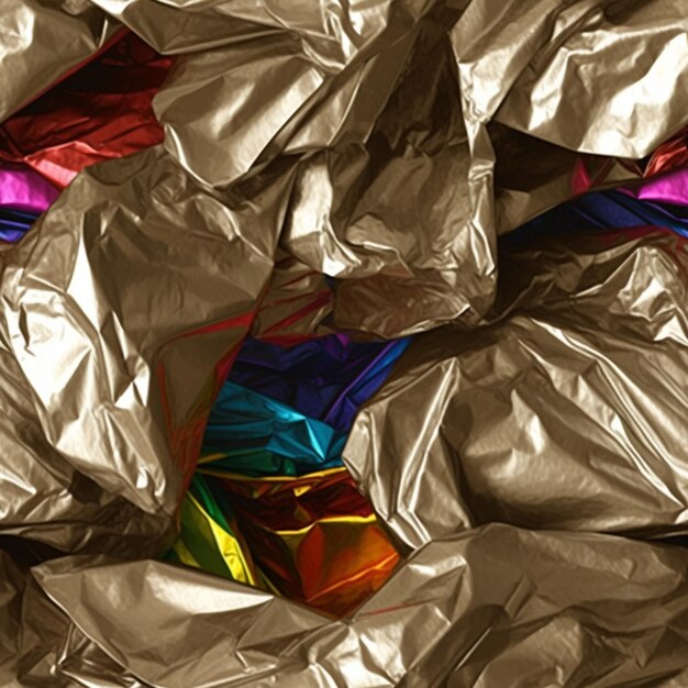 A close up of a kite on a bed of foil generative ai