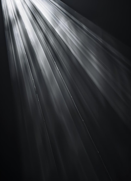 Close up of laser beam isolated on black background