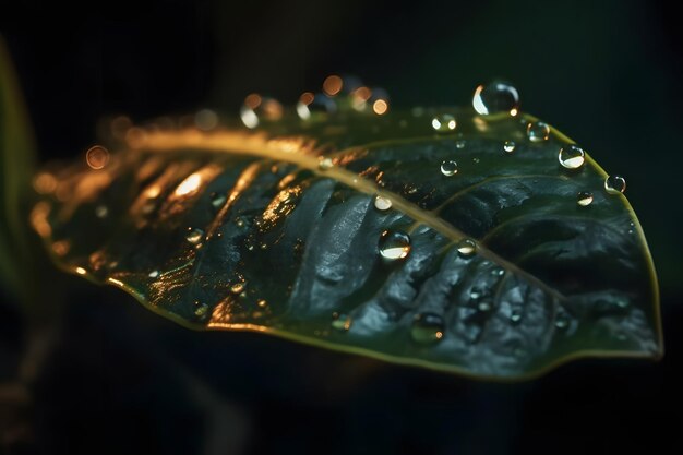 close up of a leaf Generative AI