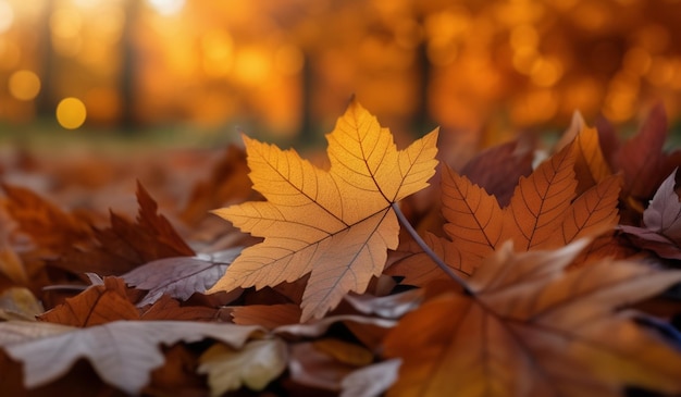 A close up of a leaf that has the word autumn on it