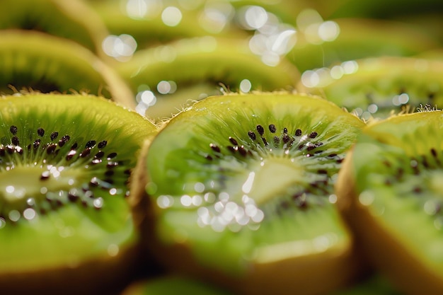 Photo a close up of a leaf with water droplets on it