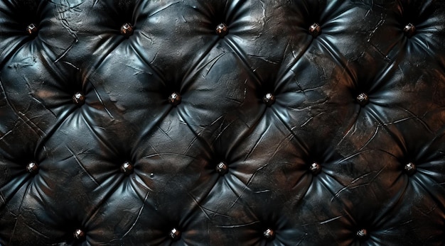 A close up of a leather upholstery