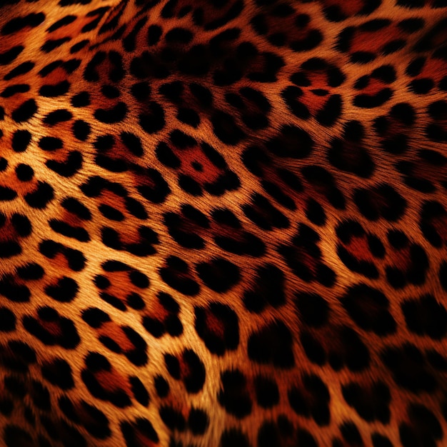 A close up of a leopard print fabric with a black background generative ai