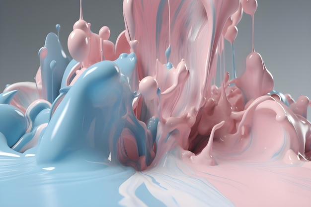 A close up of a liquid paint splashing into the air.