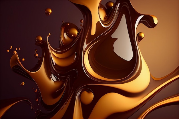 Close up of a liquid substance on a black background generative ai