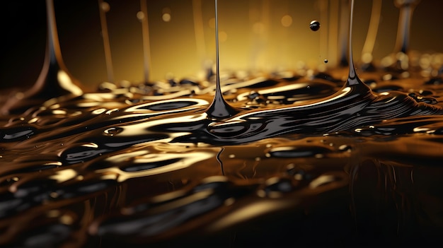 A close up of a liquid with a black background