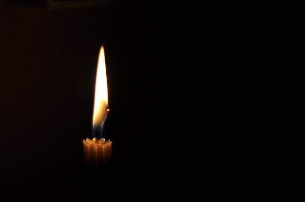 Close-up of lit candle