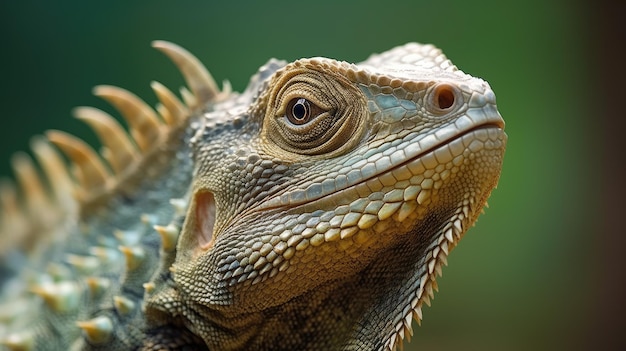 a close up of a lizard