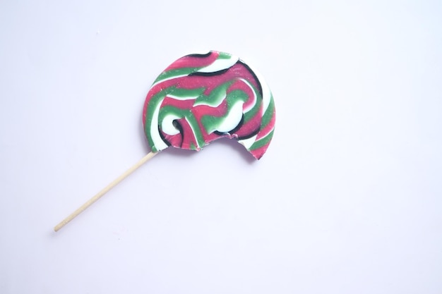 Close up of lollipop candy on table