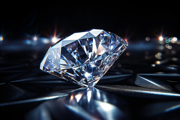 Close up luxury dazzling brilliant diamond photo