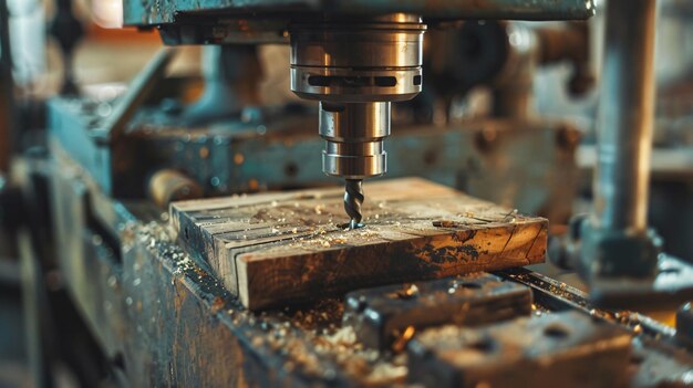 a close up of a machine with a metal piece being removed