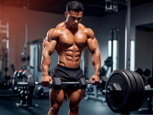 close up on man doing crossfit workout