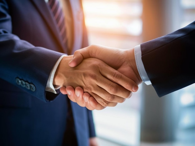 a close up of a man shaking hands with a man shaking his hand