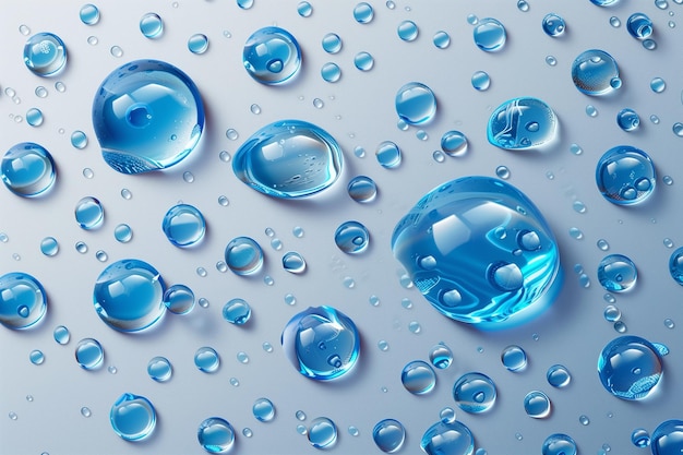 a close up of many bubbles of water with one being water droplet