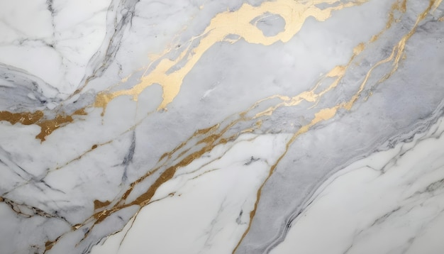 a close up of a marble with gold and white colors