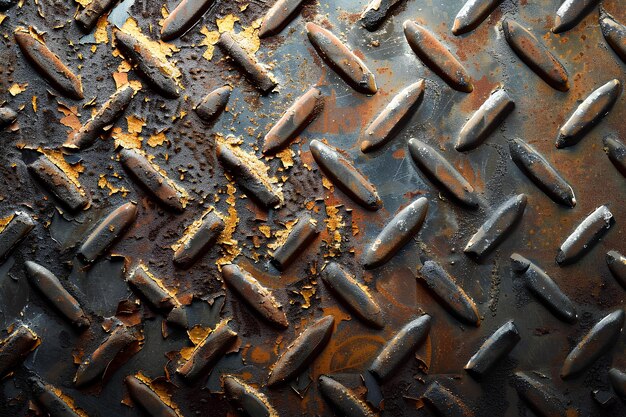 A close up of a metal surface with rust