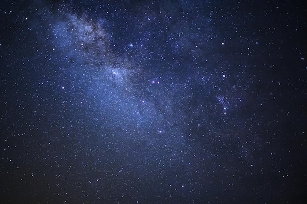 Close up milky way galaxy at phitsanulok in thailand Long exposure photographwith grain