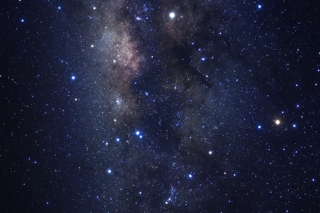 Close up of Milky way galaxy with stars and space dust in the universe