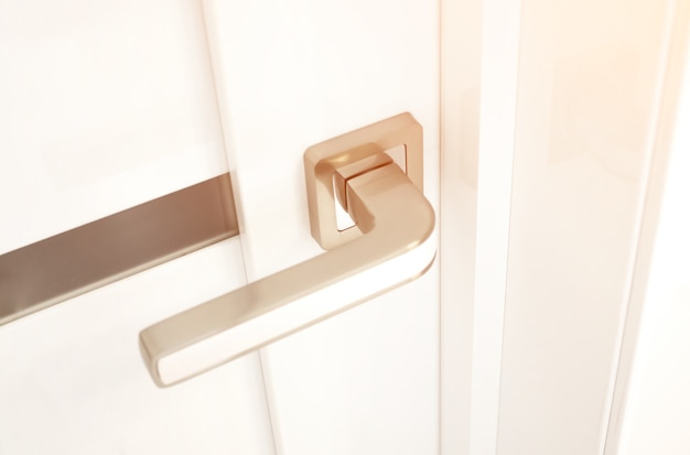 Close-Up Of Modren style door handle. Interior product.