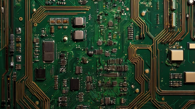 a close up of a motherboard with the name quot on it