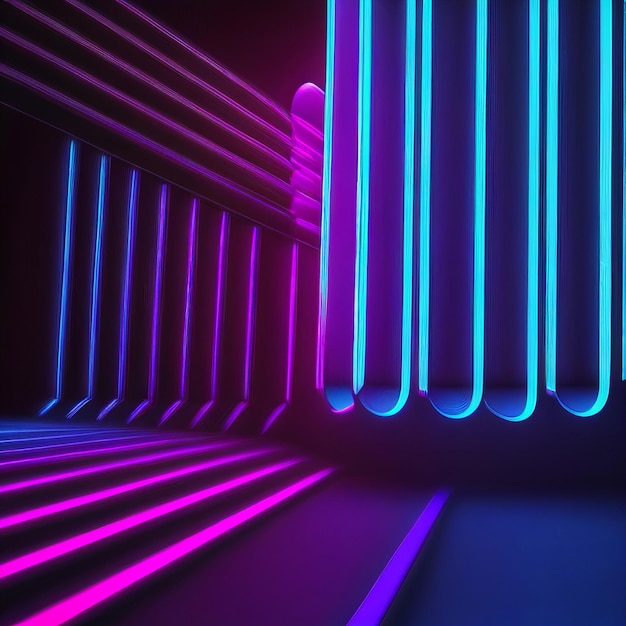 A close up of neon generative ai