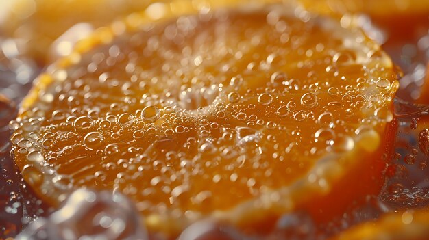 Close up of an orange with water droplets