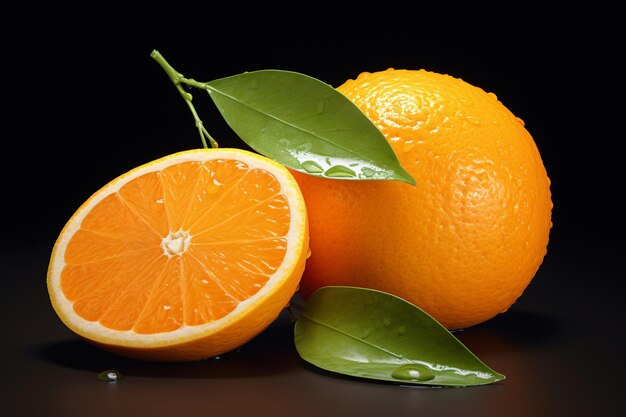 a close up of an orange