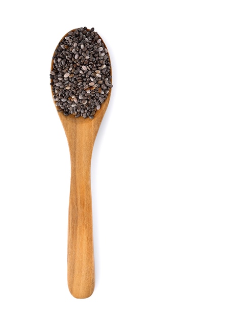 Close-up of organic chia seeds