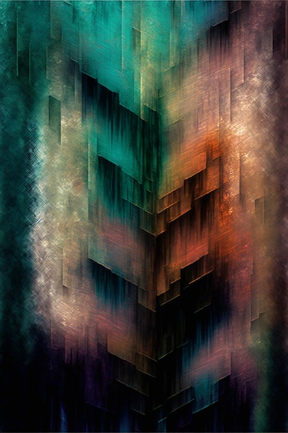 Close up of a painting of a building generative ai