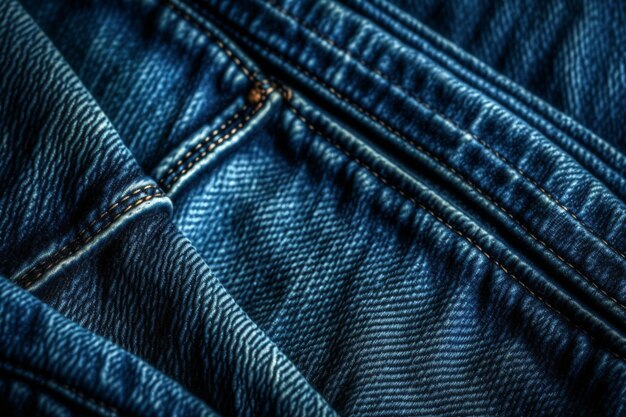 A close up of a pair of blue jeans with a zipper.