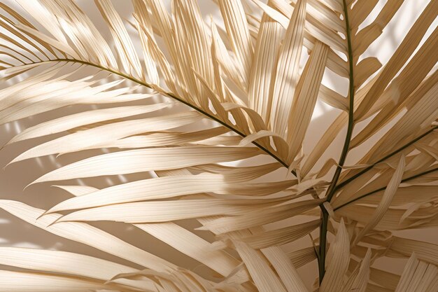 A close up of a palm leaf