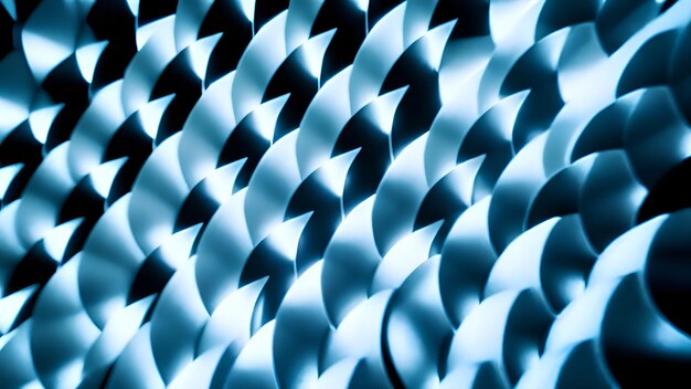 A close up of a pattern of metal parts