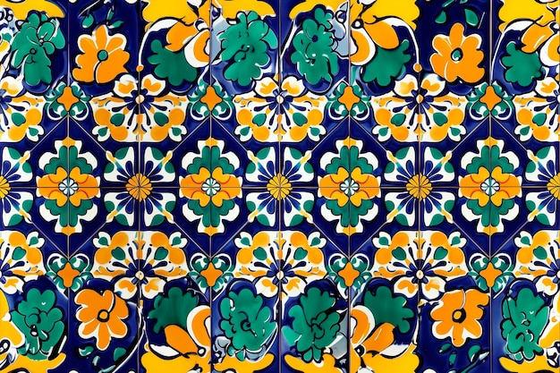 a close up of the pattern of a wallpaper with yellow and orange flowers