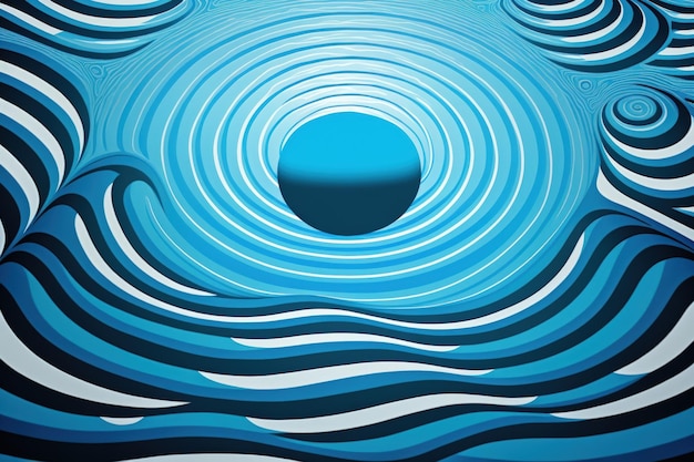 A close up of peaceful ripples in blue water